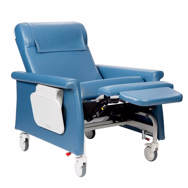 XL Elite Care Cliner w/Swing Away Arms (Nylon Casters), Royal Blue